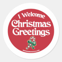 IWelcomeChristmasGreetings Autocollants