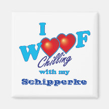 J'aboie le Schipperke Magnets Pour Réfrigérateur