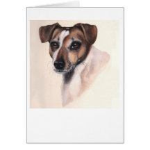 Jack Rusell Terrier peint dans la couleur pour aqu Carte De Vœux