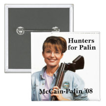 Jagers, voor Palin, mcCain-Palin '08 Speld Buttons