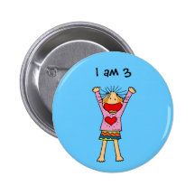 J'ai 3 ans badges avec agrafe