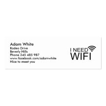 J'ai besoin de l'Internet de wifi Modèle De Carte De Visite