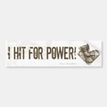 J'ai frappé pour la puissance ! Bumpersticker Autocollants Pour Voiture