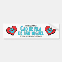 J'ai secouru Cão de Fila De São Miguel (le chien m Adhésif Pour Voiture
