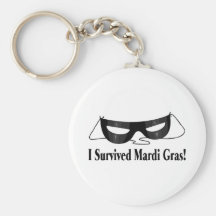 J'ai survécu au mardi gras porte-clefs