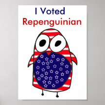 J'ai voté Repenguinian Putton Affiche