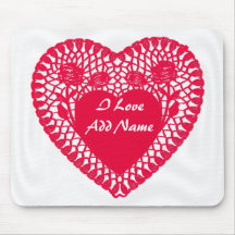 J'AIME, AJOUTE NAME-MOUSEPAD TAPIS DE SOURIS