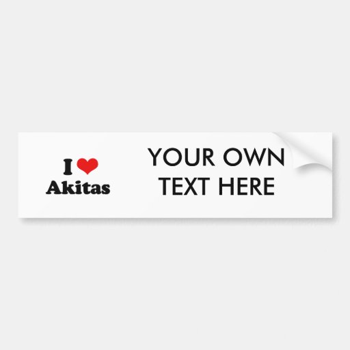 J'aime Akitas Adhésif Pour Voiture