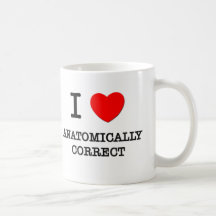 J'aime anatomiquement correct tasse à café