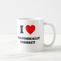 J'aime anatomiquement correct tasses