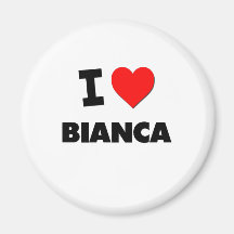 J'aime Bianca Aimants Pour Réfrigérateur