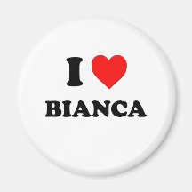 J'aime Bianca Aimants Pour Réfrigérateur