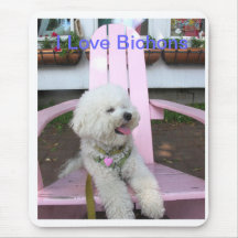 J'aime Bichons Mousepad Tapis De Souris