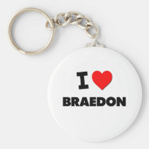 J'aime Braedon Porte-clefs