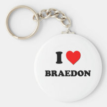 J'aime Braedon Porte-clés