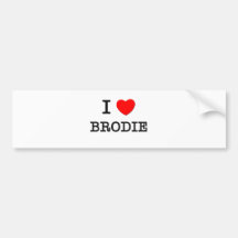 J'aime Brodie Autocollants Pour Voiture