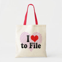 J'aime classer sac de toile