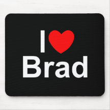 J'aime (coeur) Brad Tapis De Souris