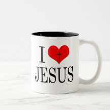 J'aime (coeur) Jésus Tasse À Café