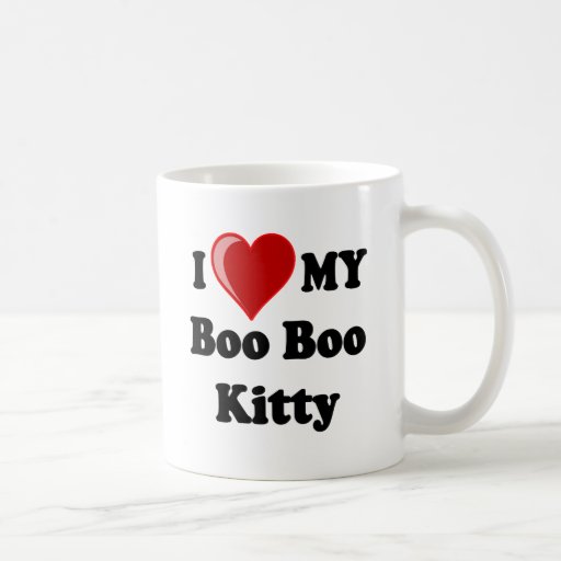 J'aime (coeur) le mon hue hue le chat de Kitty Tasse