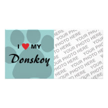 J'aime (coeur) ma conception de Donskoy Pawprint Photocarte
