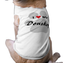 J'aime (coeur) ma conception de Donskoy Pawprint T-shirts Pour Toutous
