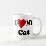 J'aime (coeur) mes cadeaux de chat tasses à café
