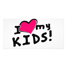 J'aime (coeur) mes enfants ! photocarte