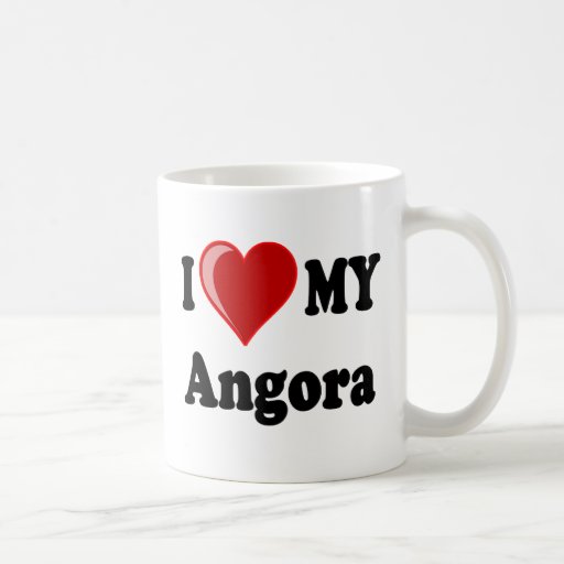 J'aime (coeur) mon chat angora tasses à café