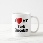 J'aime (coeur) mon chat de chocolat de York Tasse À Café