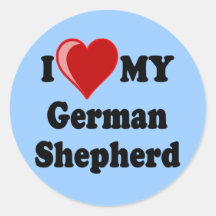 J'aime (coeur) mon chien de berger allemand adhésif