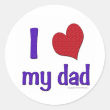 J'aime (coeur) mon papa autocollant