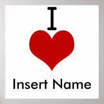 J'aime (coeur) Rochell Posters