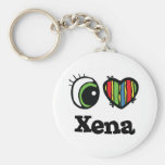 J'aime (coeur) Xena Porte-clés