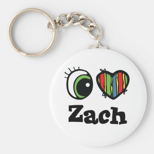 J'aime (coeur) Zach Porte-clefs