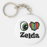 J'aime (coeur) Zelda Porte-clés