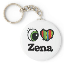 J'aime (coeur) Zena Porte-clef
