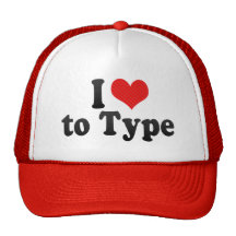 J'aime dactylographier casquette de camionneur