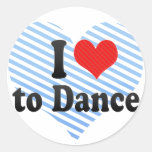J'aime danser autocollants