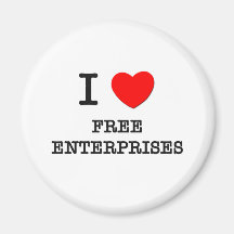 J'aime de libres entreprises magnets pour réfrigérateur