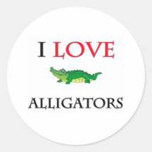 J'aime des alligators adhésif