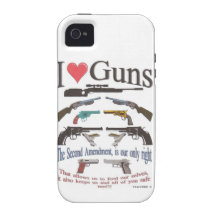 j'aime des armes à feu iPhone 4 case