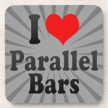 J'aime des barres parallèles dessous-de-verre