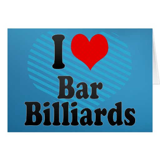 J'aime des billards de barre carte de vœux