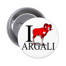 J'aime des boutons d'Argali Badge Avec Épingle