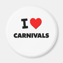 J'aime des carnavals magnets pour réfrigérateur
