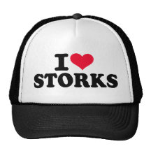 J'aime des cigognes casquettes