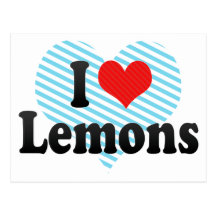 J'aime des citrons cartes postales
