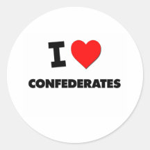 J'aime des confédérés adhésif