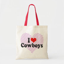 J'aime des cowboys sac en toile